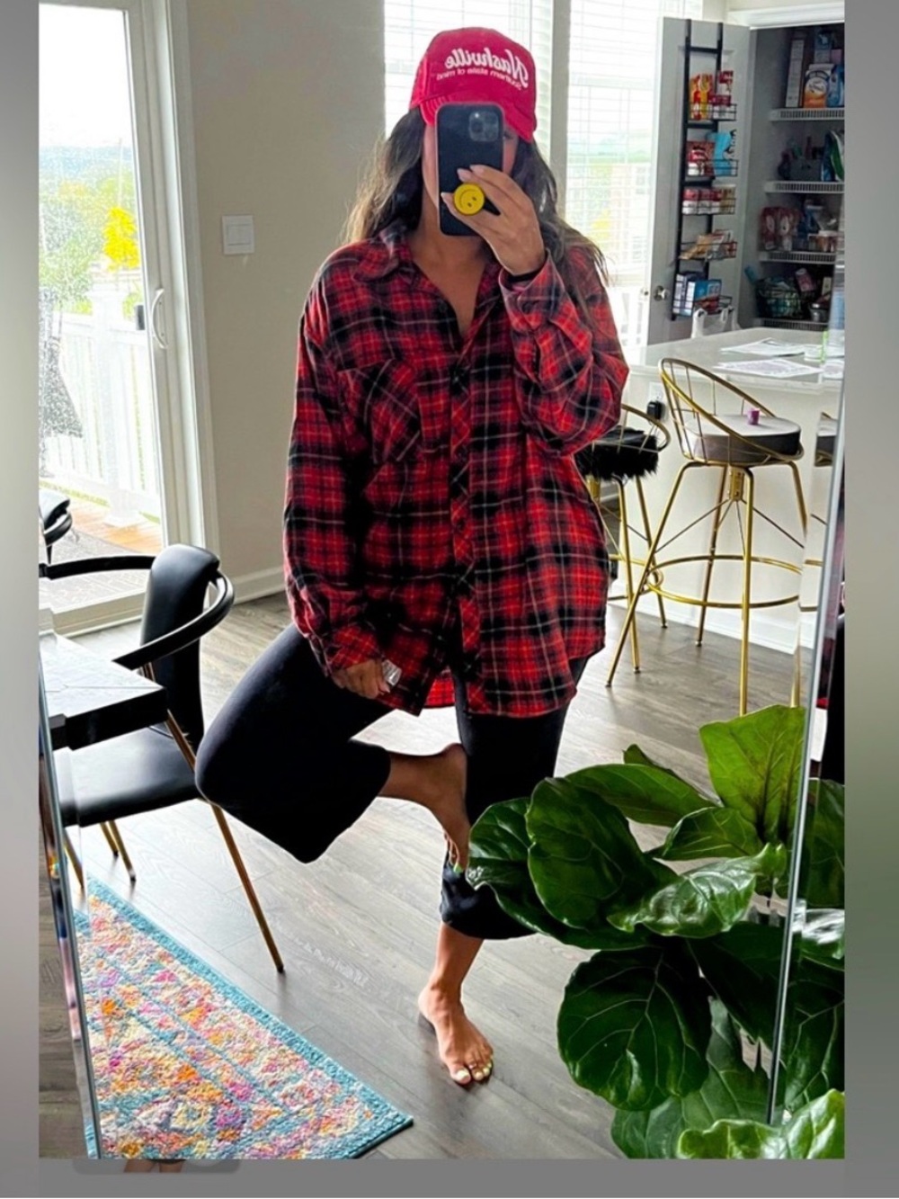 Wild Fable Red Plaid Button-Up Shirt - Oversized Flannel with Pockets